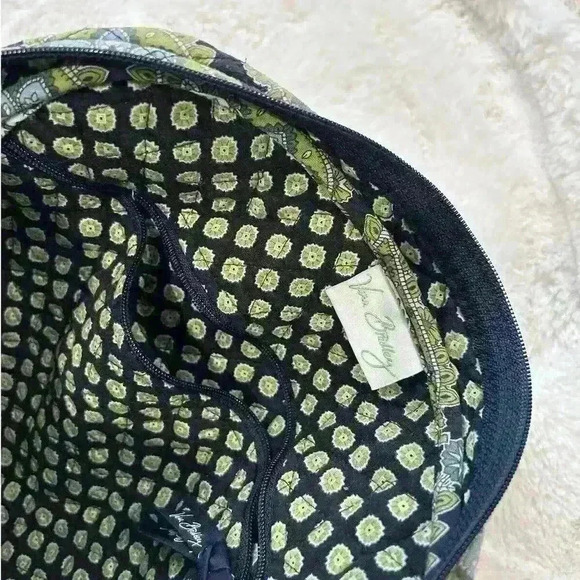 Vera Bradley Womens Cambridge Pattern Quilted Purse Green/‎ Navy - Picture 3 of 5